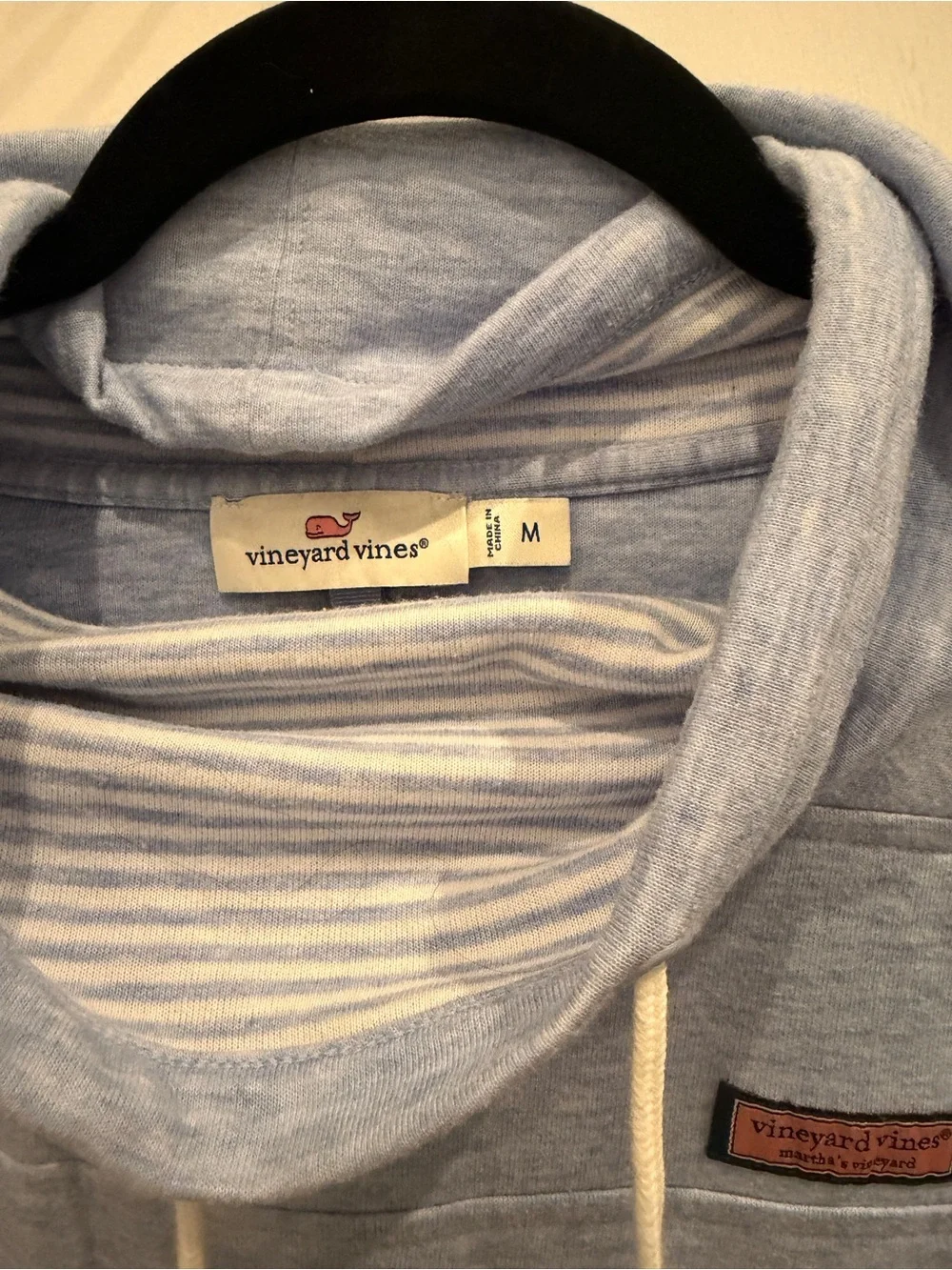 Vineyard Vines Coastal Stripe Cowl Neck Pullover Medium Preppy Coastal‎ Beachy - Picture 4 of 7